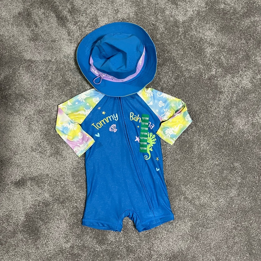 Tommy Bahama toddler swim set 12-18 months